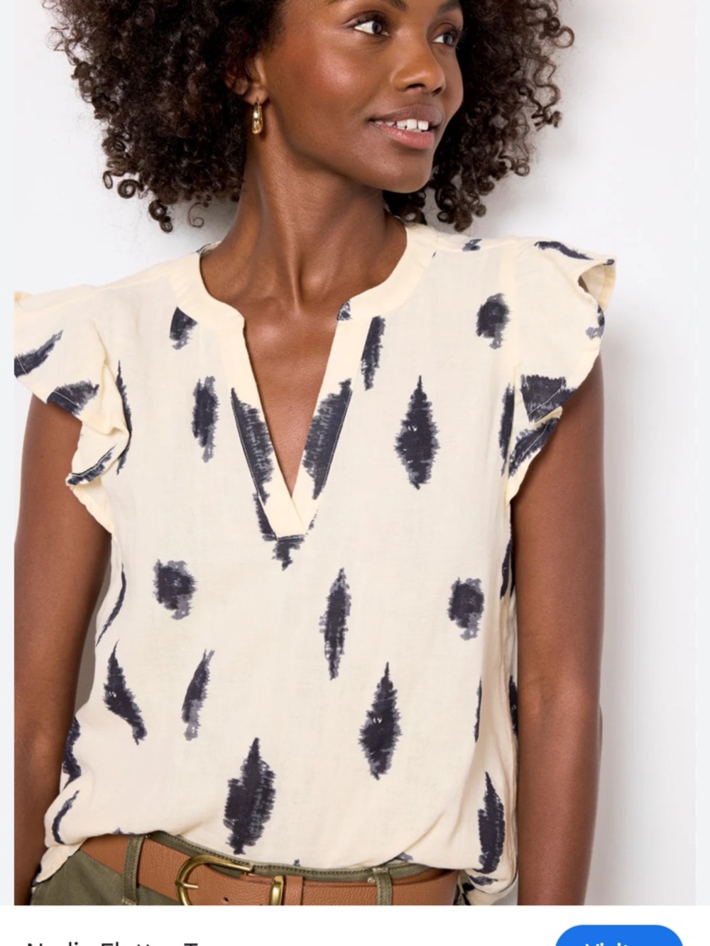 Evereve Nadia flutter top